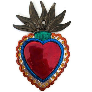 Mexican Tin Heart Folk Art