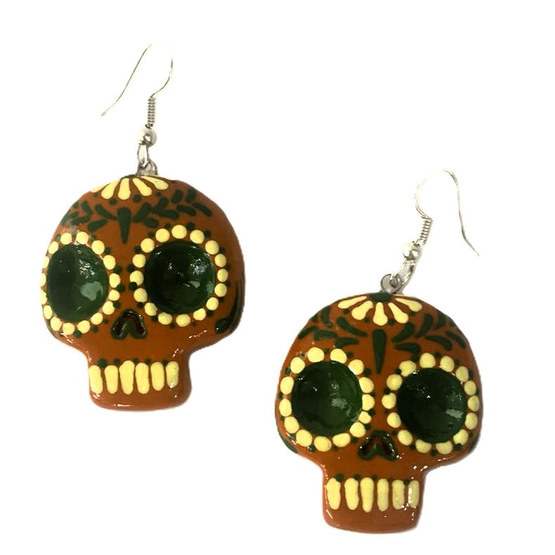 Skull Earrings Clay (Barro) Style