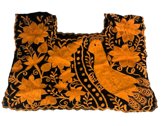 Hand-Embroidered Mayan Crop Top: Huipil sizes S-M-XL