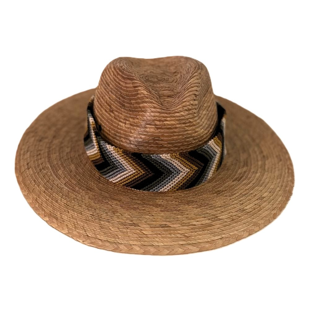 Mexican Sun Hat Toquilla Straw Wide Brim - Handwoven Hat Band