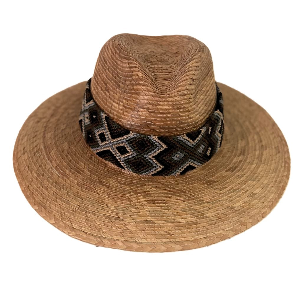 Mexican Sun Hat Toquilla Straw Wide Brim - Handwoven Hat Band