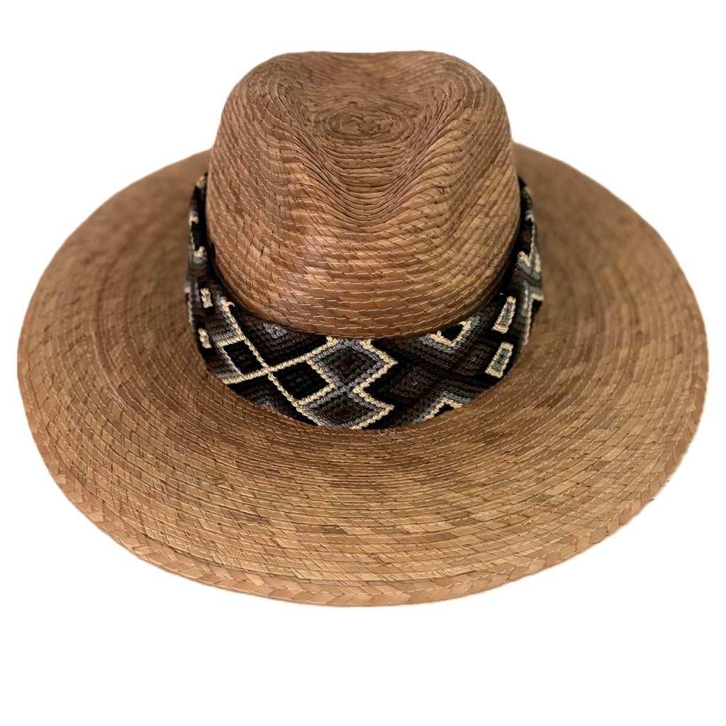 Mexican Sun Hat Toquilla Straw Wide Brim - Handwoven Hat Band