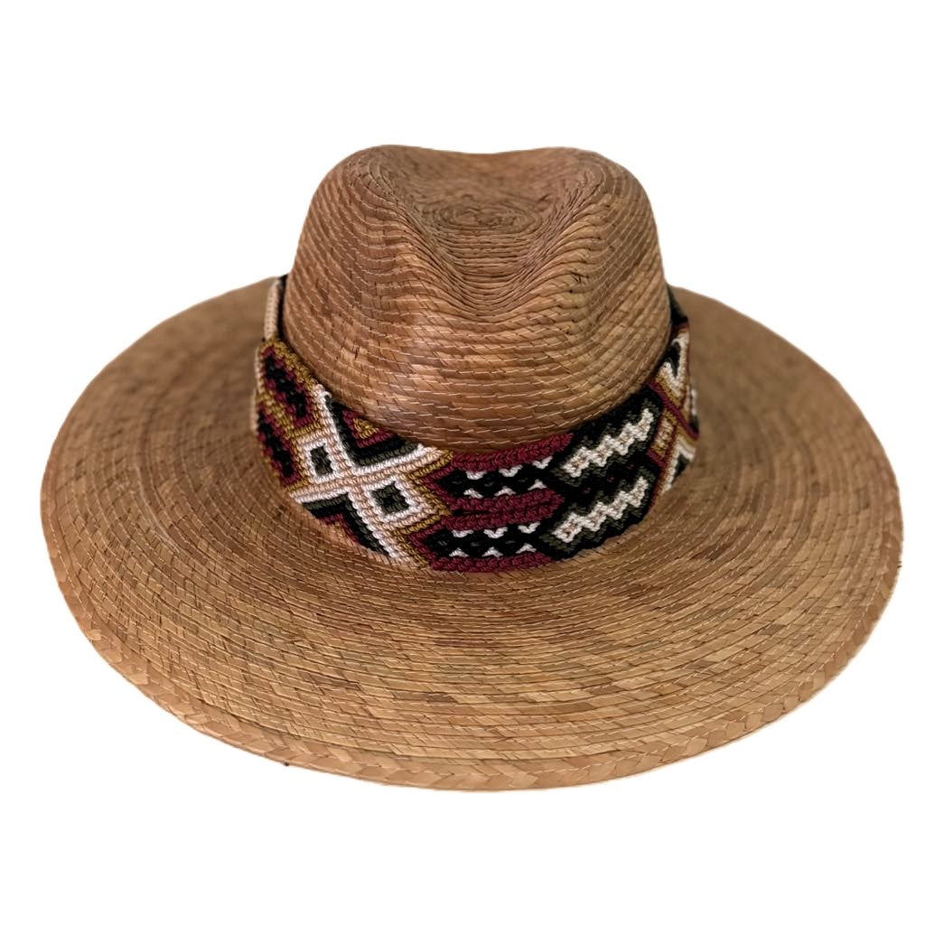 Mexican Sun Hat Toquilla Straw Wide Brim - Handwoven Hat Band