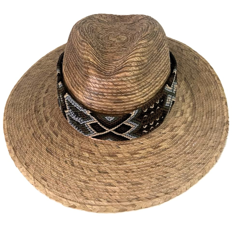 Mexican Sun Hat Toquilla Straw Wide Brim - Handwoven Hat Band