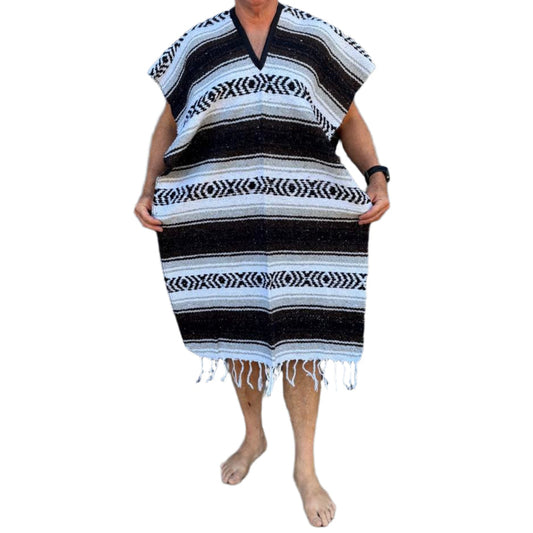 Mexican Poncho Dark Brown