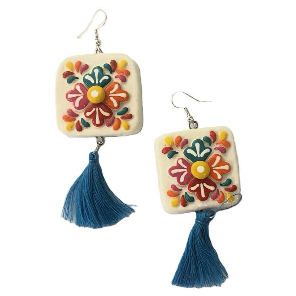 Talavera Tile Style Earrings