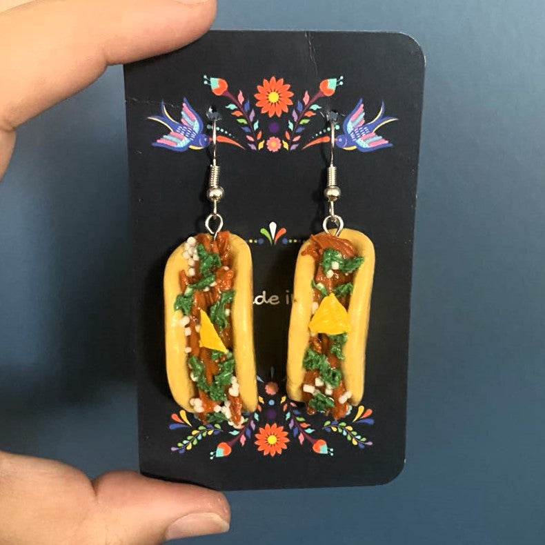 Taquitos Earrings Talavera Style