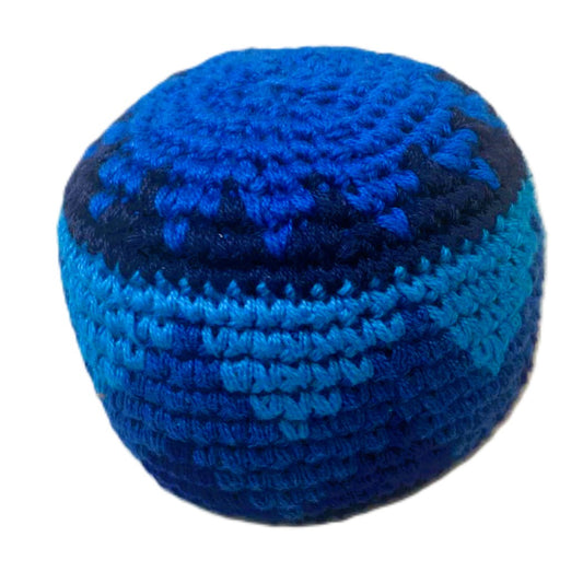 Hacky Sacks - Juggling Balls: Two Tone Blue ZigZag