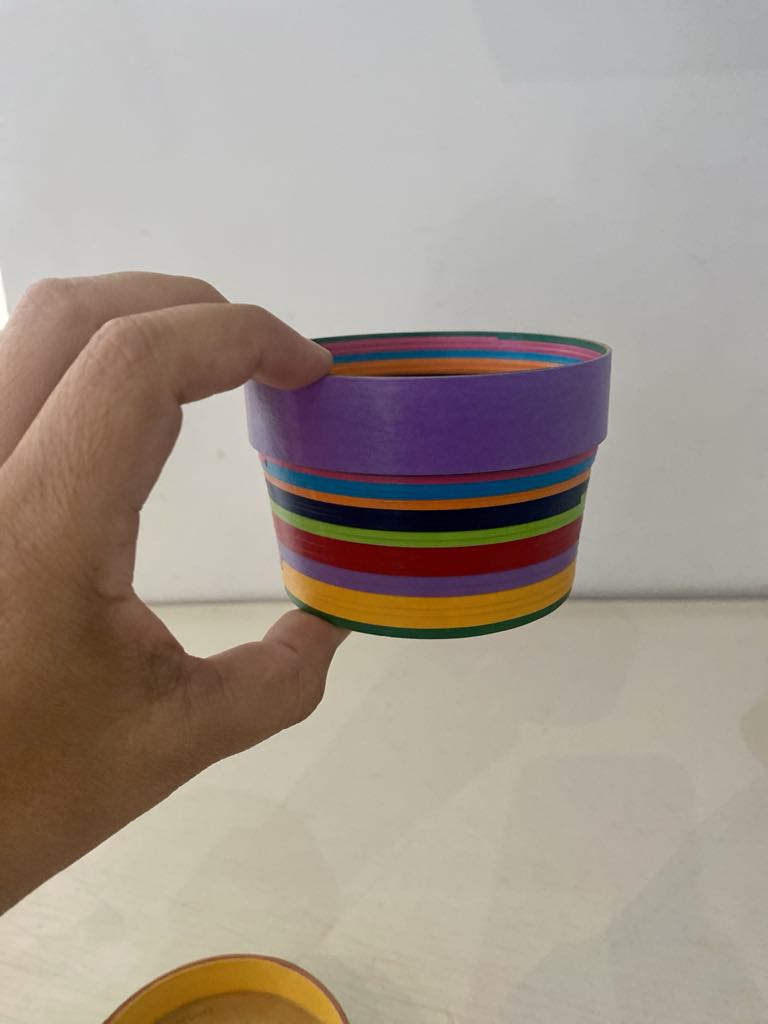 Handcrafted Artisanal Paper (Streamers) Box with Lid - Made in Mexico