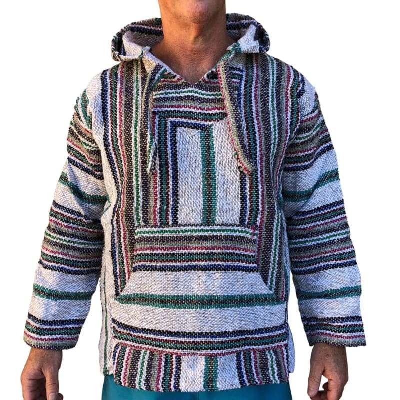 Baja Hooded Jacket: Multicoloured Light Brown - Colours of Mexico