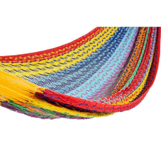 Deluxe Thick Weaved Mexican Hammock Cotton Multicoloured-Mexican Hammock-Hammock Heaven