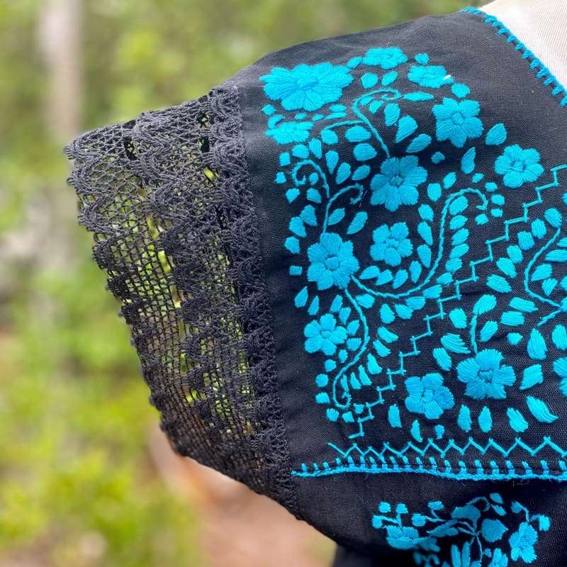 Las Flores Artisanal Adult Hand Embroider Mexican Dress: