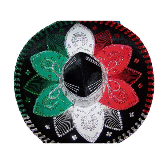 Mexican Mariachi Hat Sombrero with the Mexico flag colours - Colours of Mexico