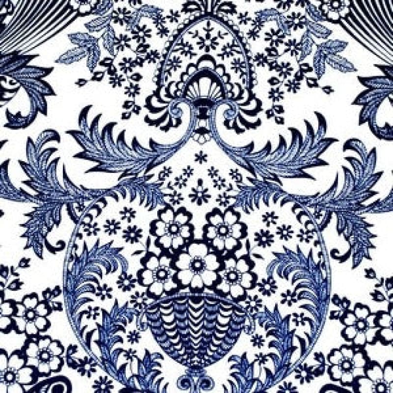 Mexican Oilcloth Fabric Blue Eden **Off Cuts** - oilcloth