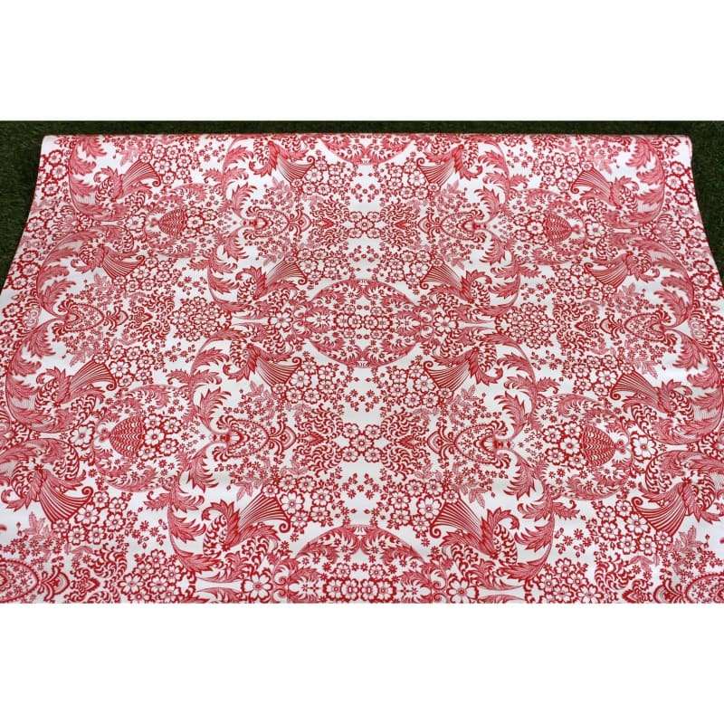 Mexican Oilcloth Fabric Red Eden - Colours of Mexico