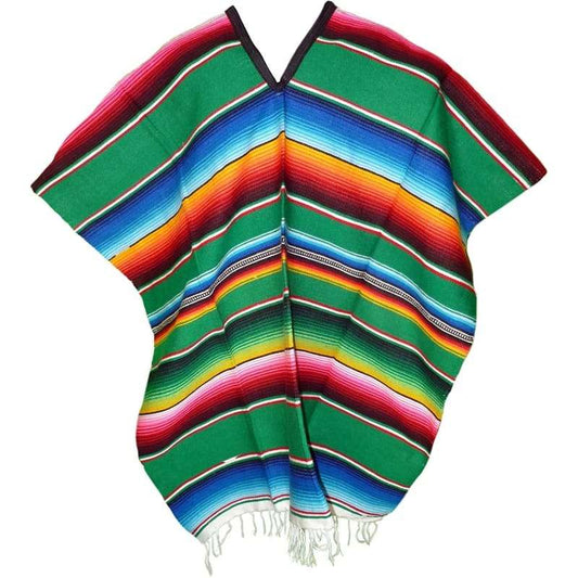 Mexican Poncho Saltillo Green - poncho