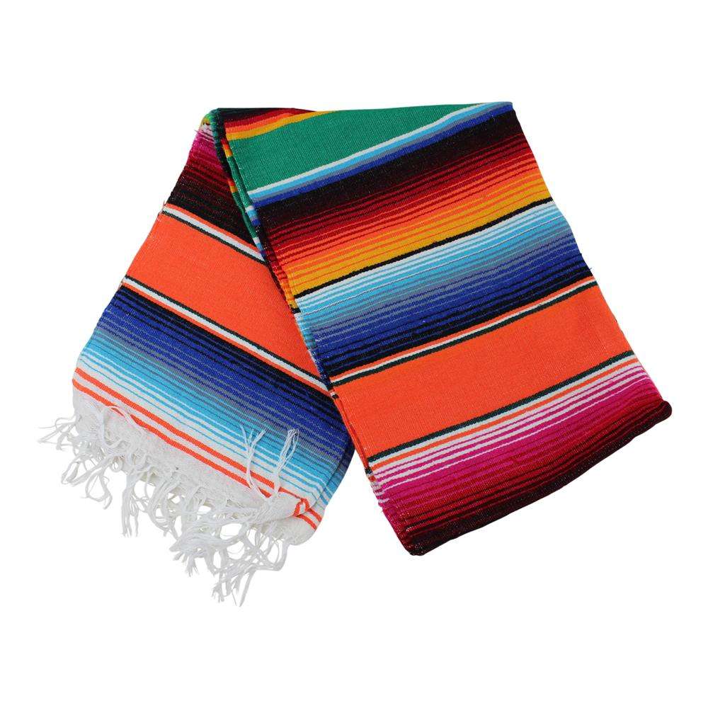 Orange Mexican Sarape Blanket - Colours of Mexico