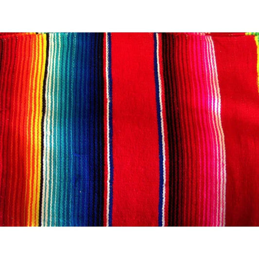 Red Mexican Sarape Blanket - Colours of Mexico