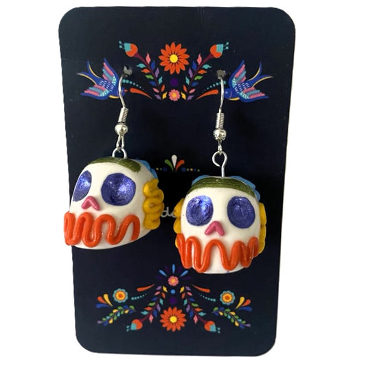 Sugar Skull Earrings Talavera Style