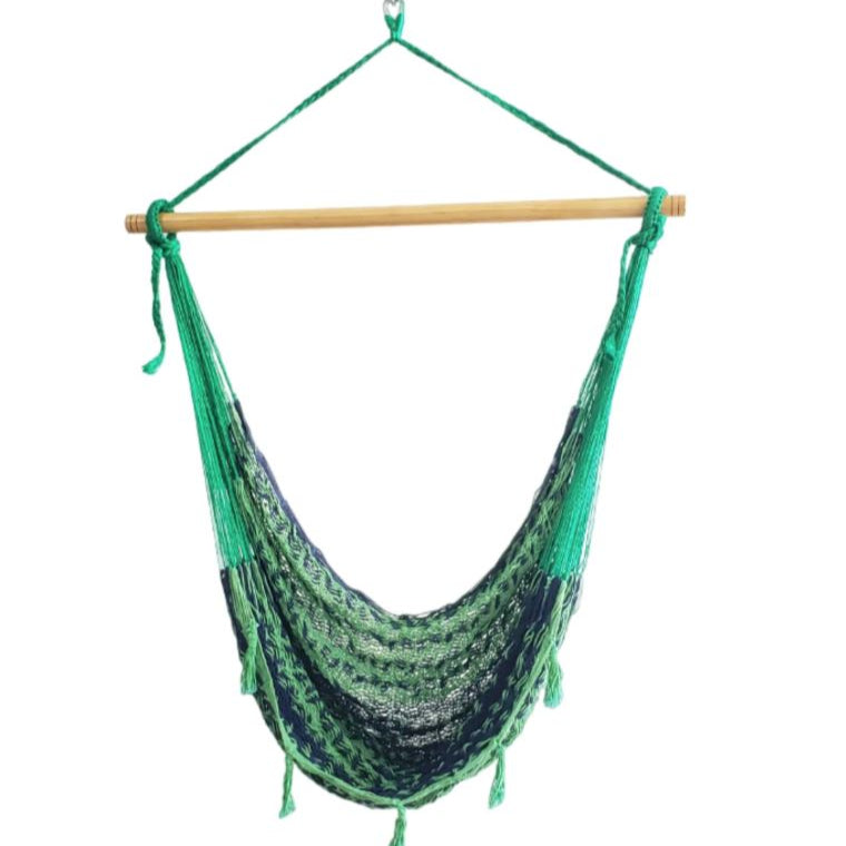 Mexican Hammock Chair - Two tone Green