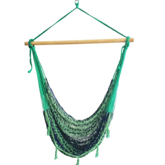 Mexican Hammock Chair - Two tone Green