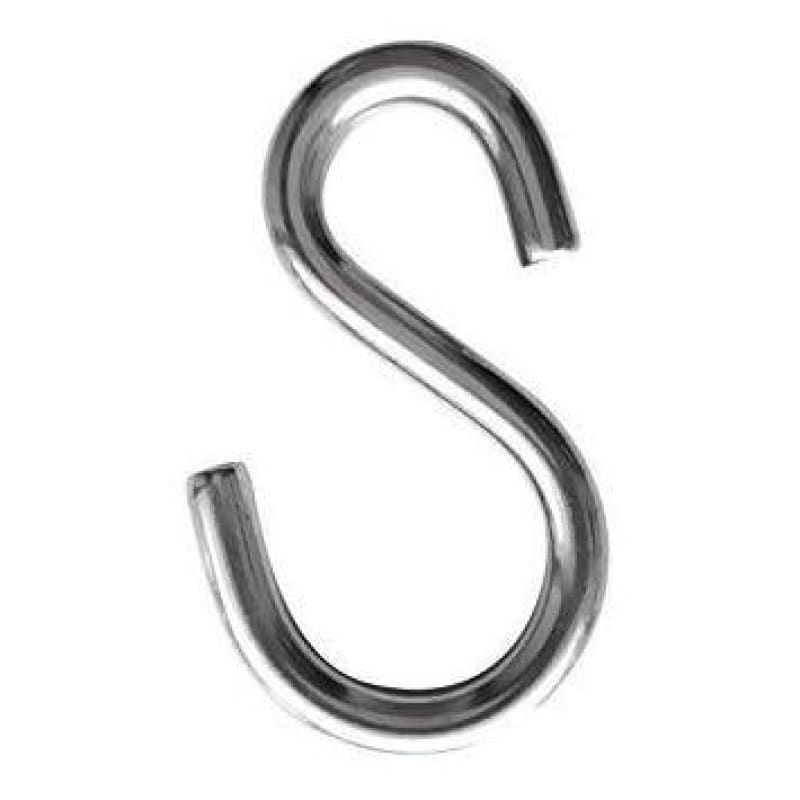 8 mm Stainless steel wide S-hooks - Sold by the pair -