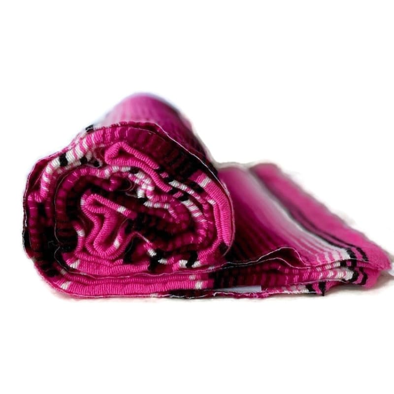 All Pink Mexican Sarape Blanket - sarape