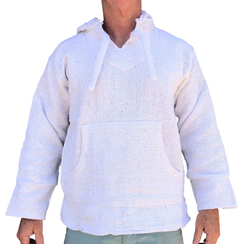 Baja Hooded Jacket: All White - Baja Hoodie