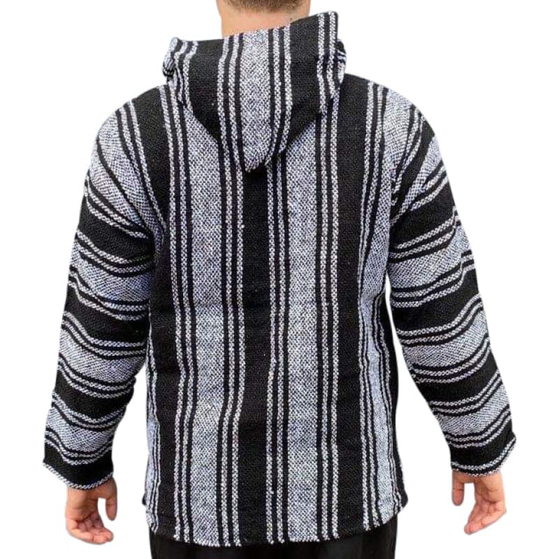 Baja Hooded Jacket: Black & White - Baja Hoodie