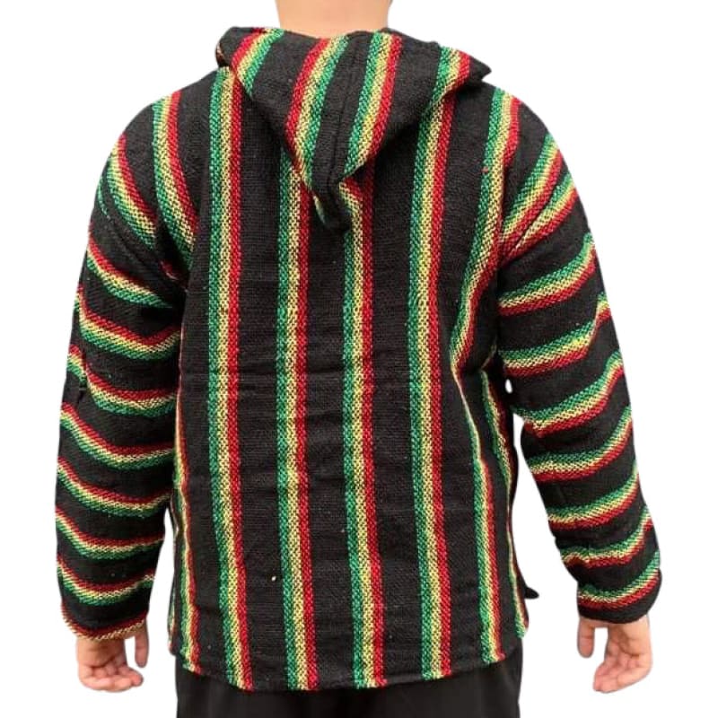 Baja Hooded Jacket: Rasta: Red green yellow - Baja Hoodie