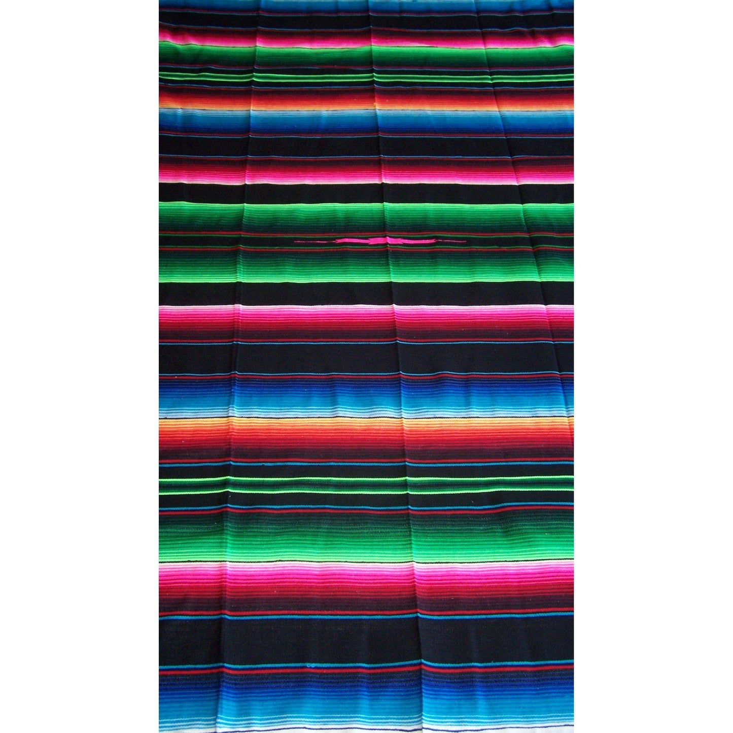 Black Mexican Sarape Blanket - Colours of Mexico