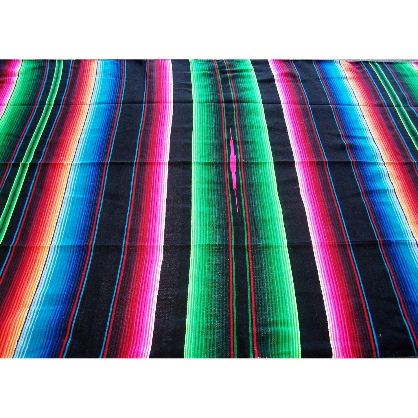 Black Mexican Sarape Blanket - Colours of Mexico