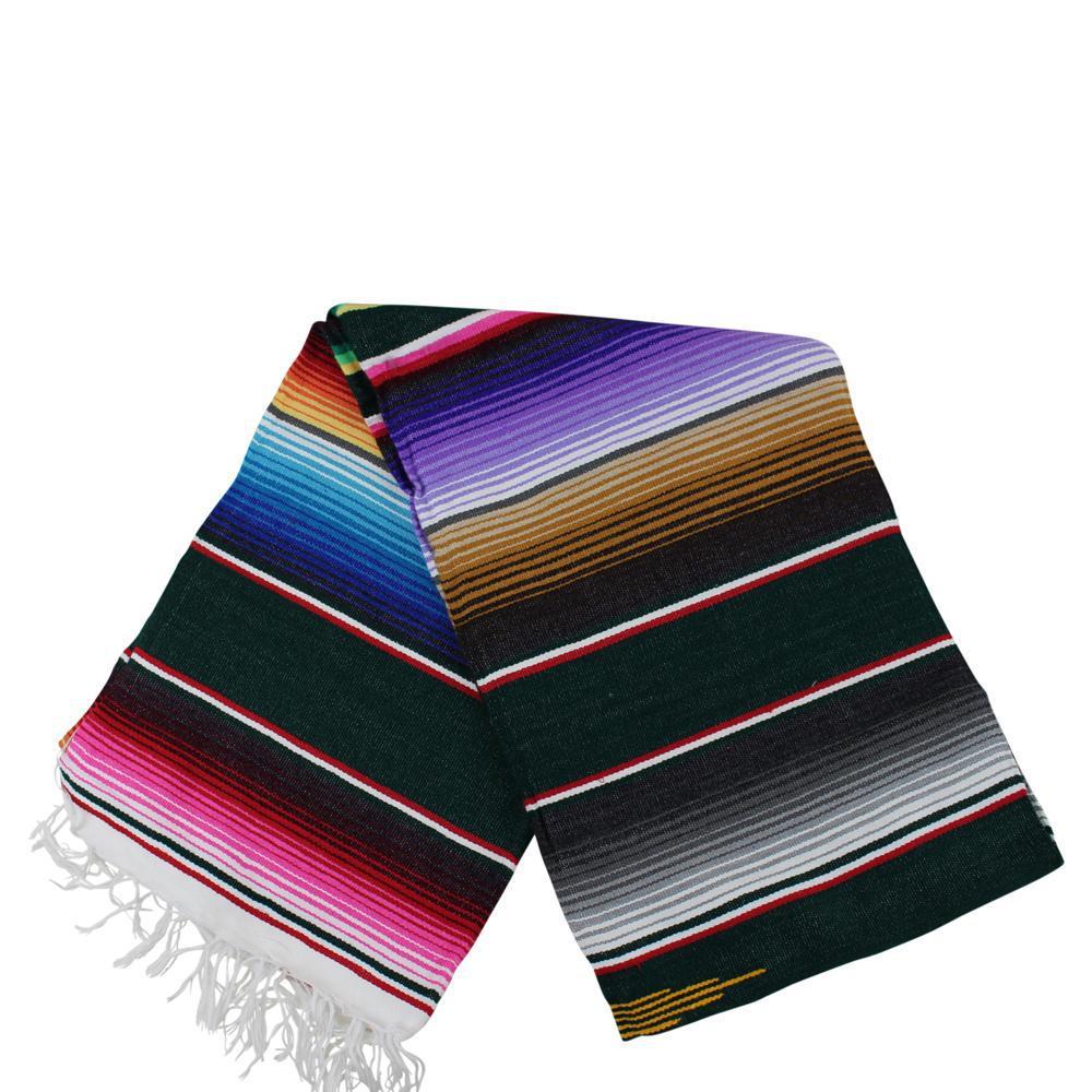 Black Mexican Sarape Blanket - Colours of Mexico