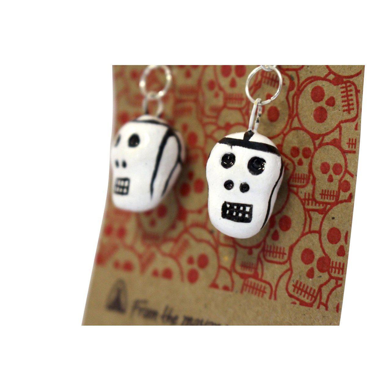 Day of the Dead Ceramic Skull Earrings - Colours of Mexico