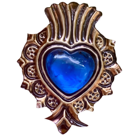 Lux Mexican Heart with Shinny Centre Handmade with Magnet -
