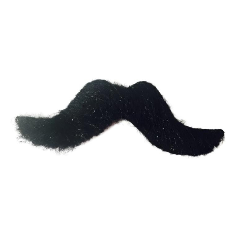 Mexican Fiesta Moustache Black Stick On - mexican moustache