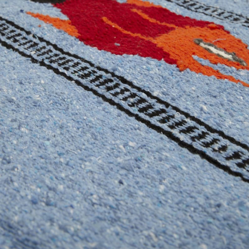 Mexican Floor Rug Fish - Blue Multicoloured Fishes - Floor