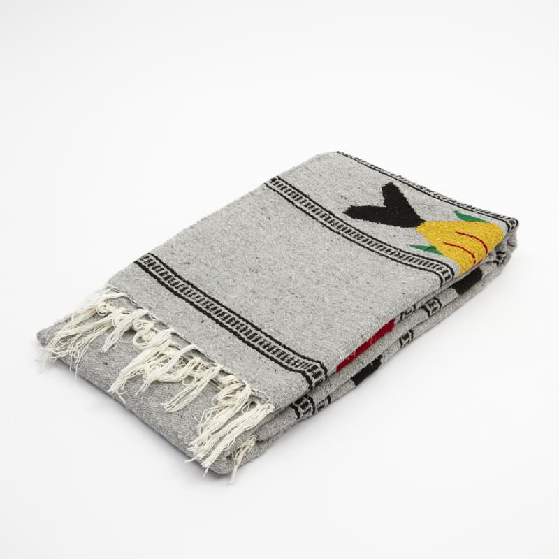 Mexican Floor Rug Fish - Grey - Floor Rug