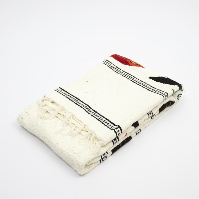 Mexican Floor Rug Fish - White - Floor Rug