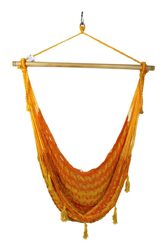 Mexican Hammock Chair - Orange & Yellow-Mexican Hammock-Large-Hammock Heaven