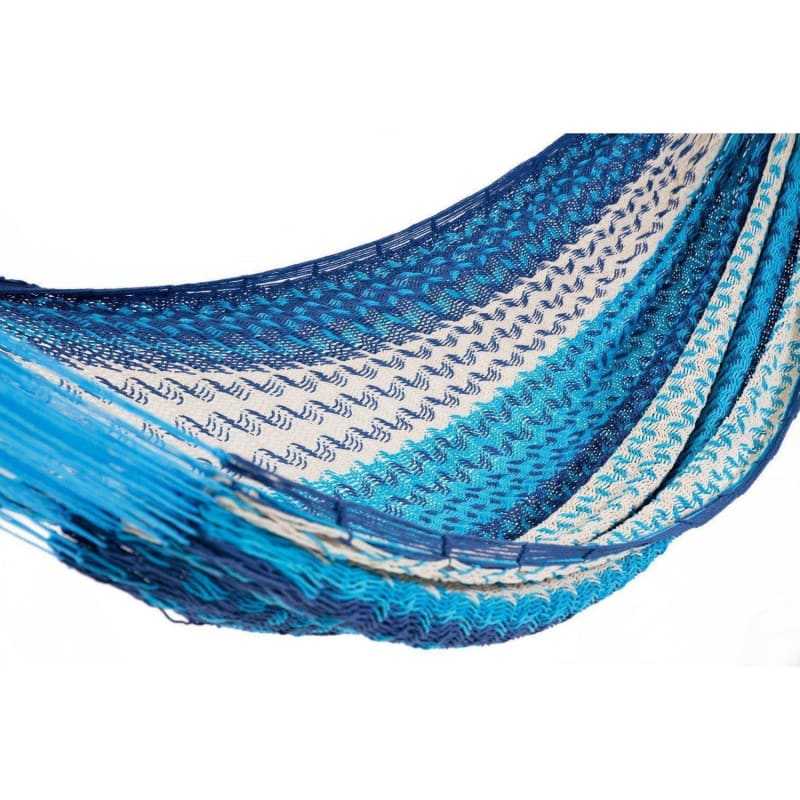 Mexican Hammock Traditional Cotton Navy Blue, Baby Blue & White-Mexican Hammock-Hammock Heaven