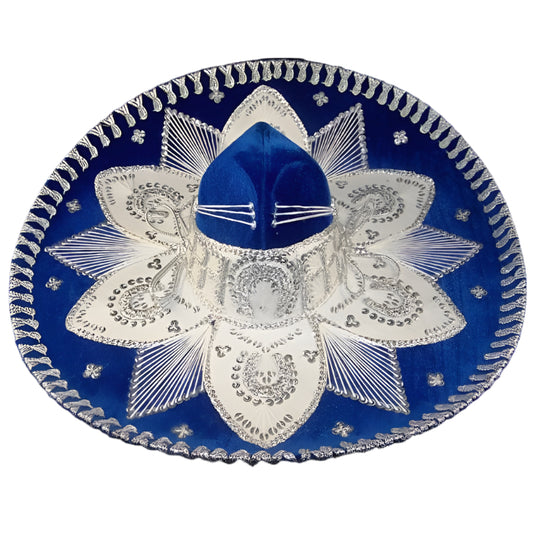 Mexican Mariachi Hat Sombrero Blue & Silver - Colours of Mexico