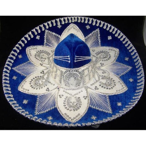 Mexican Mariachi Hat Sombrero Blue & Silver - Colours of Mexico