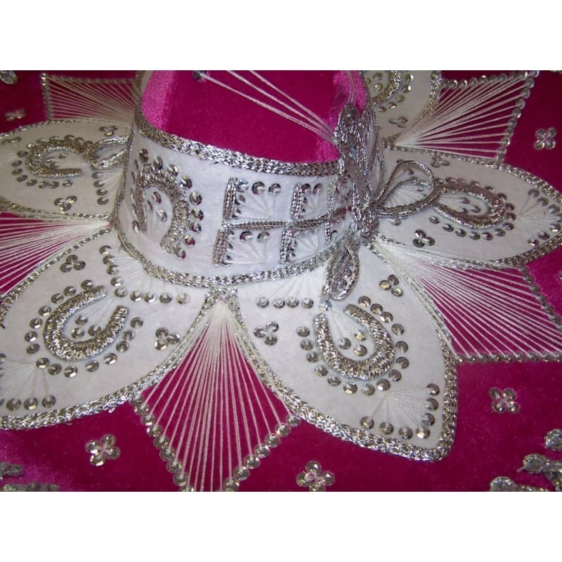 Mexican Mariachi Hat Sombrero Pink & Silver - Colours of Mexico