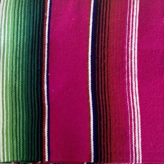 Mexican Pink Mexican Sarape Blanket - sarape