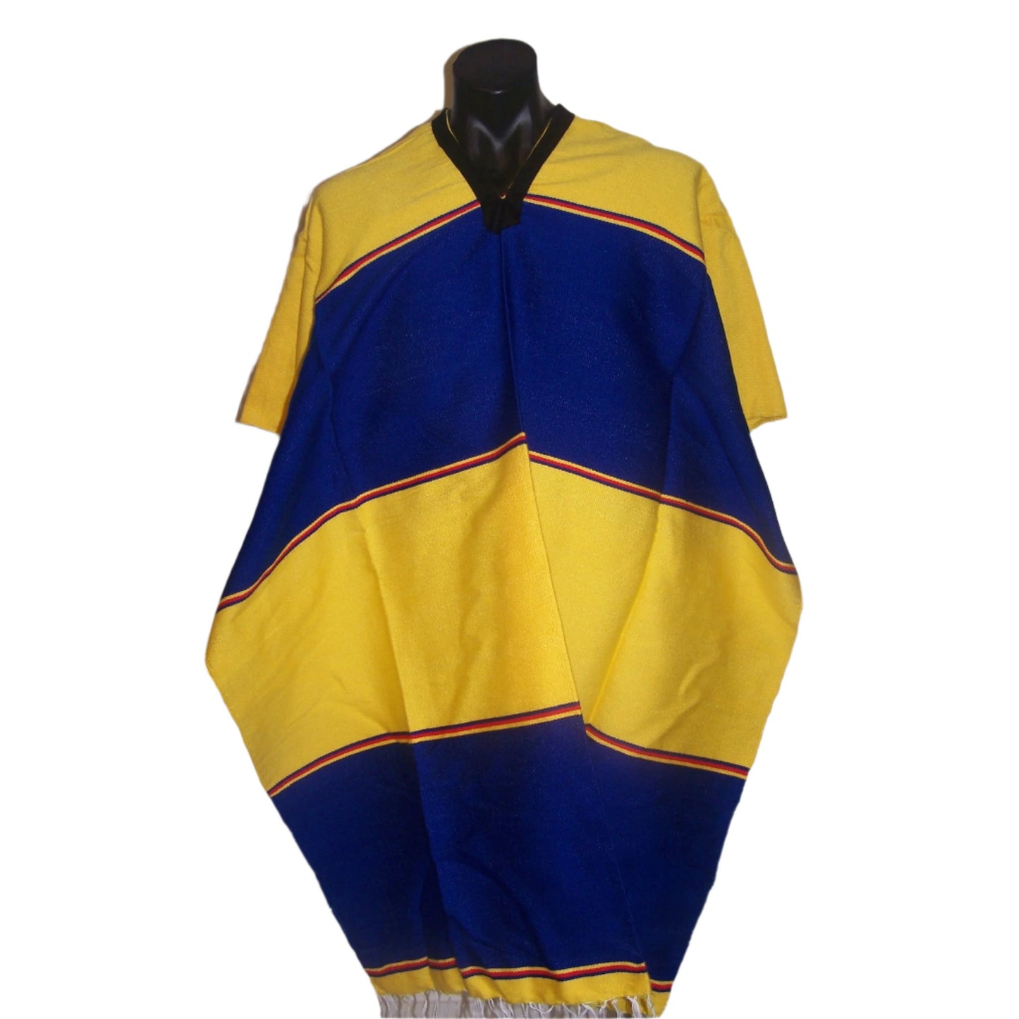 Mexican Poncho Blue & Yellow - Colours of Mexico