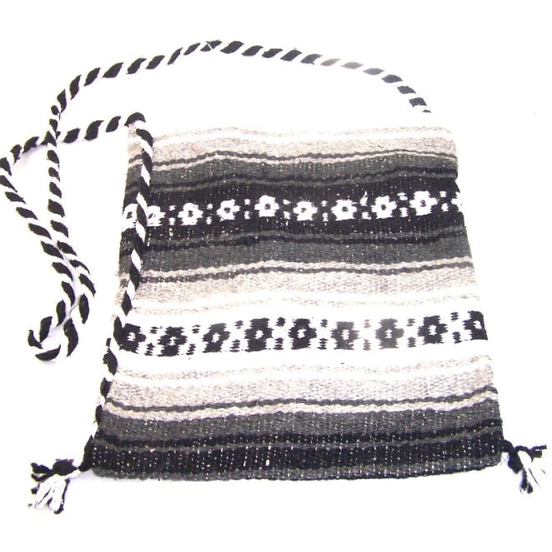 Mexican Shoulder Cross Over Hippy Bag - All Grey - handbag