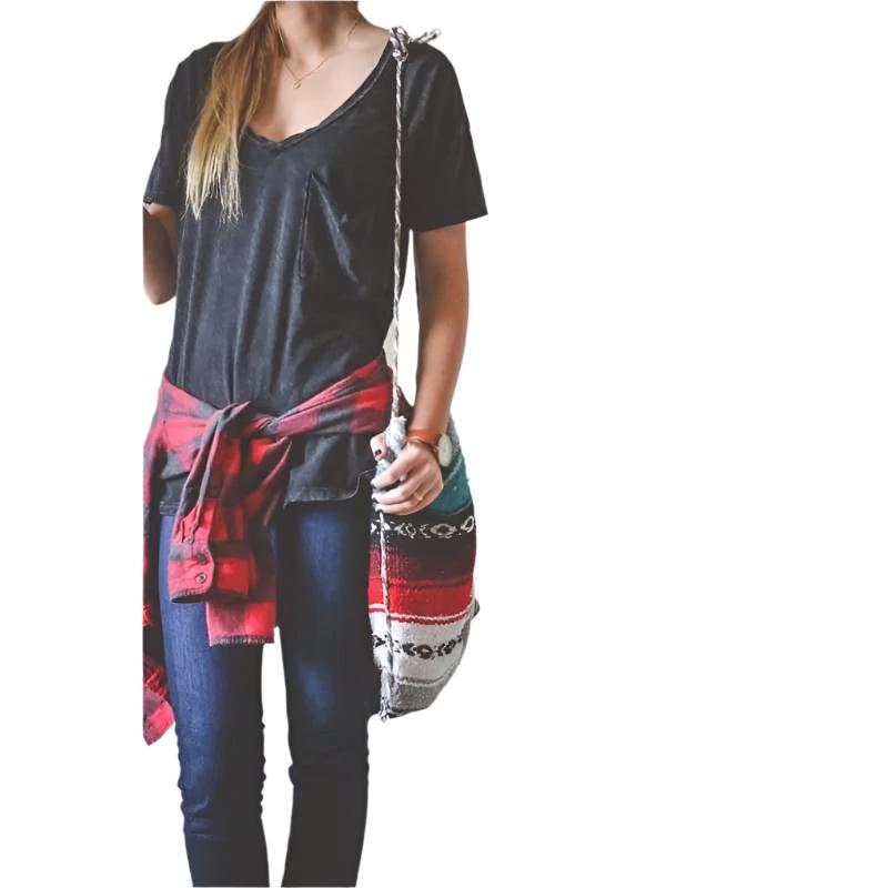 Mexican Shoulder Cross Over Hippy Bag - handbag