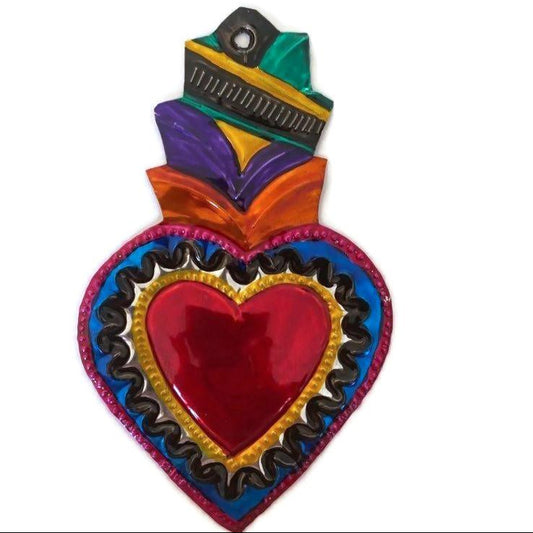 Mexican Tin Hearts - Colourful Top