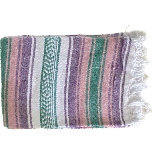 Mexican Western Yoga Falsa Blanket Purple Pink & Mint - yoga